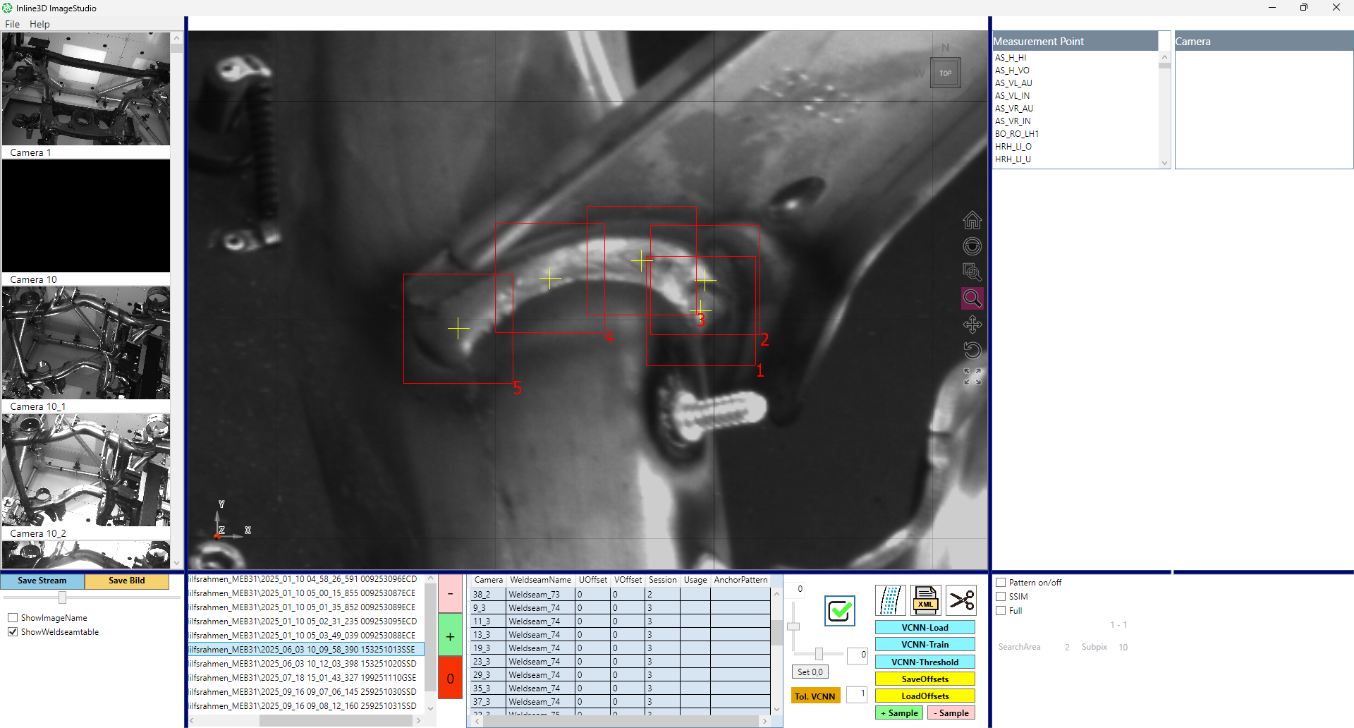 OK seam: Weld seam displacement