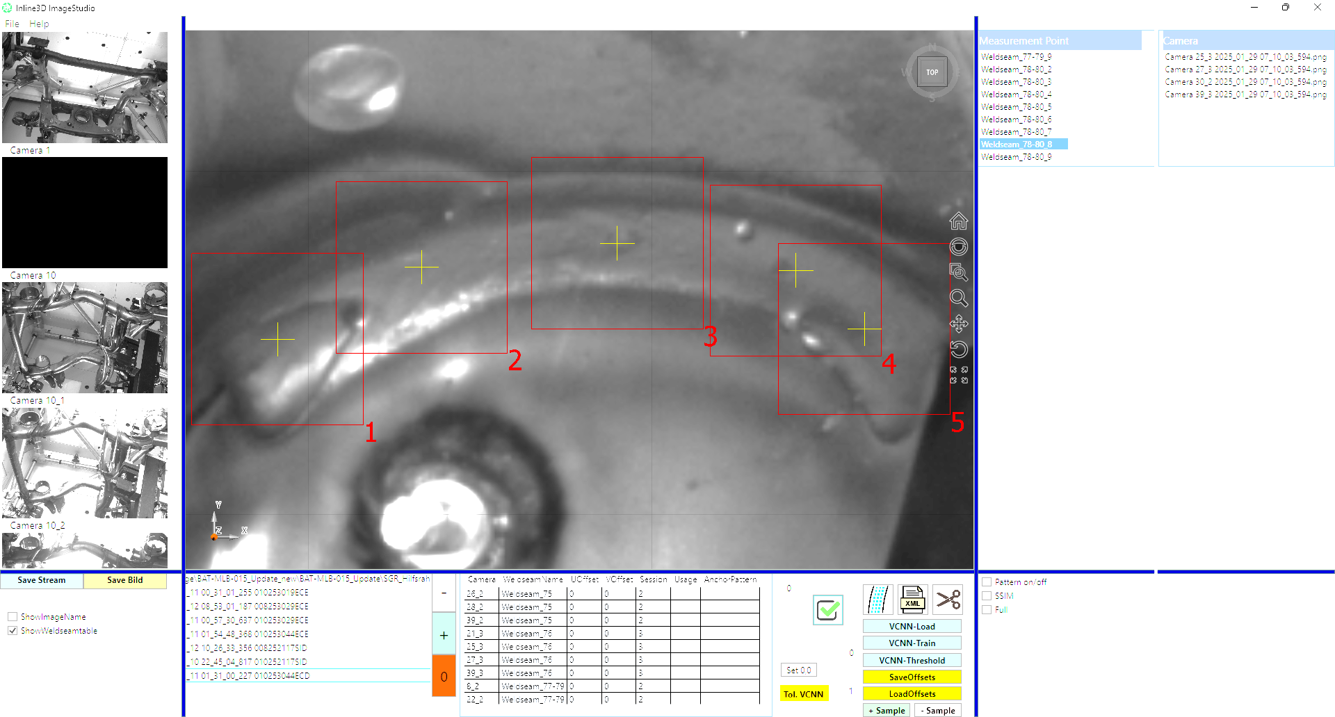 NOT OK seam: Weld spatter, defect circled in yellow
